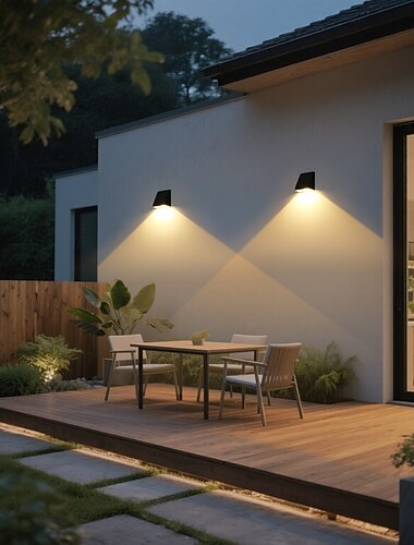  2 db kültéri napelemes IP65 vízálló mozgásérzékelős LED fali lámpa, mosólámpák kertbe, teraszra, udvarra, kerítésre, lépcsőre, verandára, teraszra, hangulatos dekoratív kültéri LED világítás