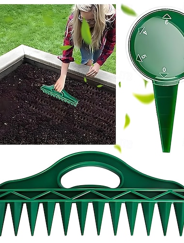  Handsaatgerät mit 12 Löchern für schnelles Säen, Saatgutverteiler, tragbarer Saatgutverteiler, Bodenlockerer zum Pflanzen von Saatgut