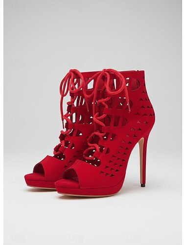  naisten mustat nauhalliset peep toe -korkokengät – auki leikatut mokkanahkaiset juhlasandaalit yökerhoihin, iltatilaisuuksiin ja cocktail-asuihin