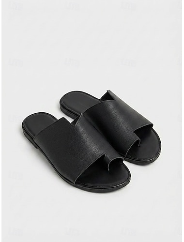  Mulheres Sandálias Chinelos Boho Sandálias rasas Sandálias ortopédicas Sandálias de joanete Ao ar livre Diário Praia Côr Sólida Verão Primavera Sem Salto Dedo Aberto Clássico Casual Minimalismo