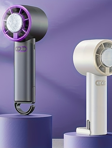  ruční ventilátor se studeným kompresem, přenosný osobní ventilátor s ledovou chladicí deskou, vysokorychlostní turbo mini ventilátor s USB dobíjecím konektorem, 3v1 ruční/stojací/závěsný ventilátor na