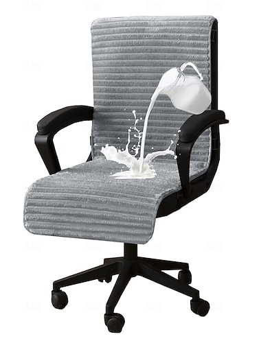  100 % wasserdichter Bürostuhlbezug, Sofabezug, fleckenabweisender, waschbarer Stuhlsitzschutz, rutschfester Computerstuhlbezug für das Homeoffice
