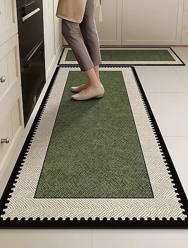  Küchenläufer aus Kieselgur, rutschfest, saugfähig, ölabweisend, leicht zu reinigen, schmutzabweisend, Eingangsmatte für den Heimgebrauch