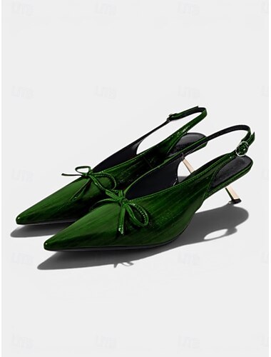  Bruine slingback schoenen voor dames met kittenhak - ideaal voor cocktailparty's