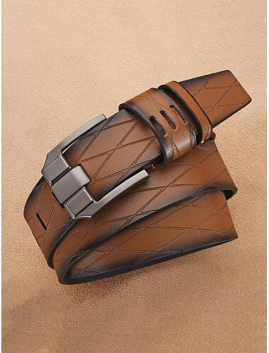  Pánský vintage kožený opasek do práce, materiál umělá kůže, nastavitelná délka, více barev, klasický retro styl, ideální na služební cestu, dovolenou, běžné nošení