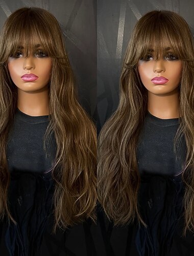  人毛 5x5の閉鎖 13x4レースフロント かつら バング付き ブラジリアンヘア ウェーブ ブロンド ブラウン マルチカラー かつら 150％ 180％ 髪の毛の密度 ベビーヘアで オンブレヘア ハイライト / バレイヤージュヘア ナチュラルヘアライン 100% バージン 用途 女性 ロング 人毛レースウィッグ