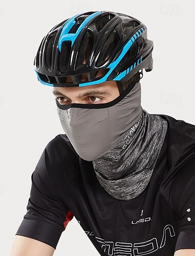  Schal Kopfbedeckung Bandana-Sportschal-Gesichtsmaske Halswärmer Sonnenschutz Schnelltrocknend Staubdicht Atmungsaktiv Fahhrad / Radsport Dunkelgrau Schwarz Grau für Herren Outdoor-Übung Radfahren