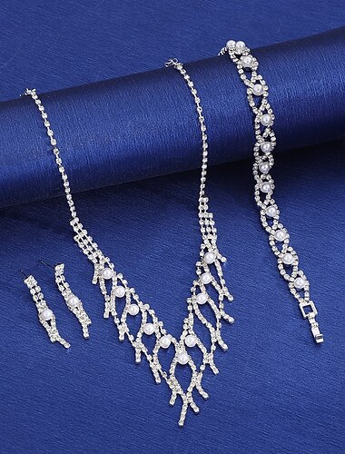  Sieradenset 3 Kromi 1 Armband Oorbellen Kettingen Dames Modieus Sieraden set Voor Feest