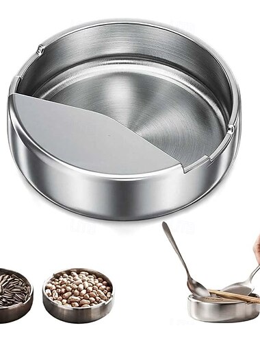  Подставка для ложки из нержавеющей стали 304, устойчивая подставка для половника с прочным основанием для использования на плите, выдерживает высокие температуры. &Можно мыть в посудомоечной машине,