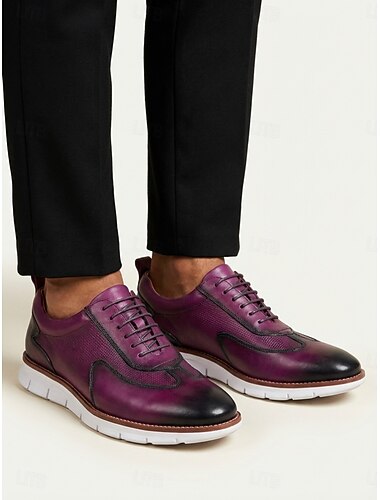  Baskets bordeaux en cuir véritable pour homme, chaussures de mariage élégantes pour le marié et les membres du cortège.