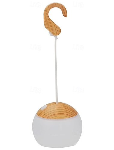  utendørs campinglampe med atmosfæredekorasjonslykt rund 3 lysstyrkenivåer justering krokdesign bordlampe langvarig for nødfiske i telt