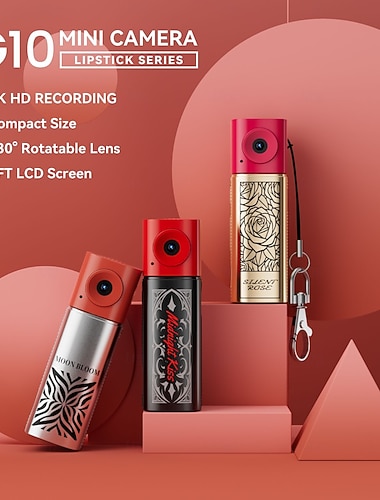  HD mini bærbart hengekamera, kan ta bilder og videoer, tommelkamera med skjerm, roterbart objektiv