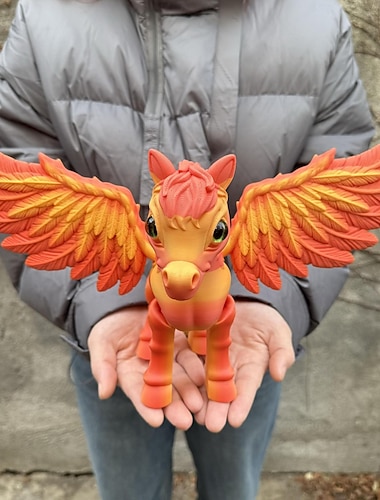  Grande figurine articulée de Pégase imprimée en 3D, modèle réaliste de cheval ailé, créature fantastique à collectionner, décoration de bureau pour la maison ou le bureau, cadeau, sculpture d'animal