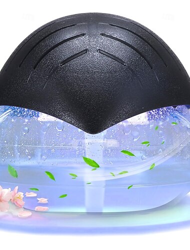  vannvasket luftrenser &revitalizer, elektrisk eterisk oljediffuser med 7 fargers LED-lys, luftfriskerkule for hjemmekontor, fanger stille støv &pollen, frisk luft revitaliseringssystem