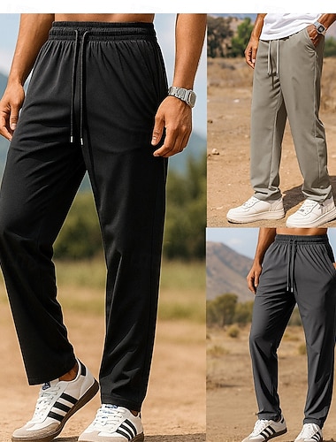  Voor heren Hardloopbroeken Sportbroek Jogger-joggingbroek Trekkoord Zak Recht  Kleding Onderlichaam Sportschool Sportkleding Training Zomer Lente Lichtgewicht Ademend Vissen Wandelen Hardlopen Ruim