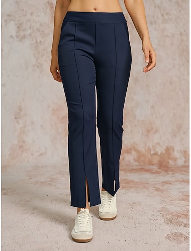  Mulheres Calças de golfe Azul Marinho Calças Roupas femininas de golfe, roupas, roupas, roupas