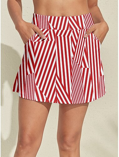  Damen Tennisröcke Golf-Röcke Rot Shorts Rock Damen-Golfkleidung, Kleidung, Outfits, Kleidung