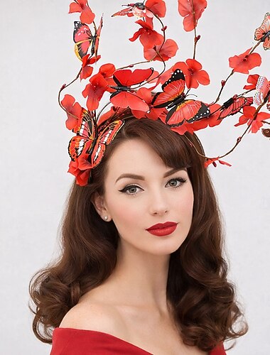  Elegant Derby Kopfschmuck Faszination Dame Kostüm Damen Karneval Party Derby Hochzeitsfeier Erwachsene Fascinator Frühling & Sommer