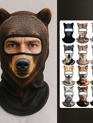  djurmönstrad kylande balaklava ansiktsmask för män kvinnor UV solskydd andningsbart helmask halsduk för cykling motorcykel fiske vandring