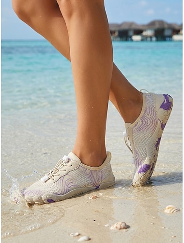  Chaussures aquatiques minimalistes violettes pour femmes, chaussettes aquatiques antidérapantes à séchage rapide, chaussures légères et respirantes pour la plage, la natation, les sports nautiques, la