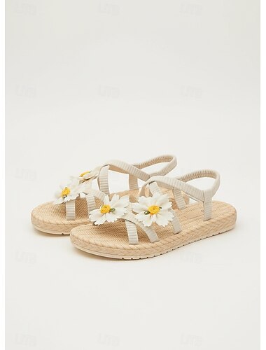  γυναικεία boho σανδάλια με λουλούδια – πολύχρωμα κεντημένα λουλούδια με λουλούδια για καλοκαίρι, ρούχα παραλίας και casual outdoor style