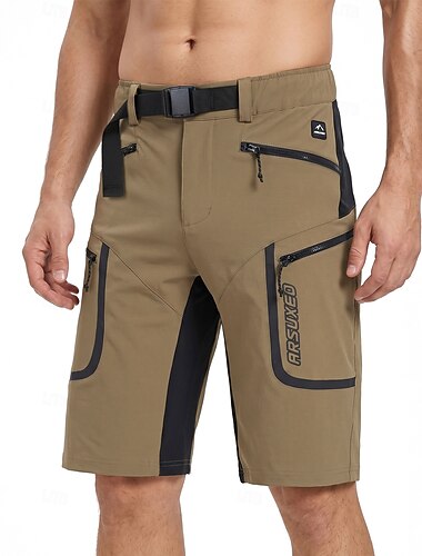  Arsuxeo Herren Einfarbig Radsport-Radhose: Fahrradhose MTB-Fahrradhose Fahhrad Shorts MTB-Shorts Formpassend Sport Belüftung Schnelltrocknend Reflektierende Besätze / Fluoreszenz Elastisch Dunkelgrau