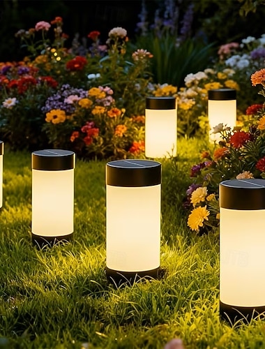  4 ks solárních zahradních světel venkovní osvětlení trávníku vodotěsné zahradní chodník krajinářské dekorativní solární pozemní světla