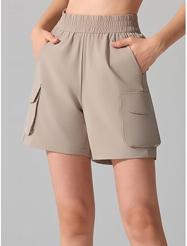  Per donna Shorts da corsa Shorts da allenamento Tasca Pantaloncini Casuale Quotidiano All'aperto Estate Primavera Asciugatura Rapida Traspirante Allenamento in Palestra All'aperto Atletico