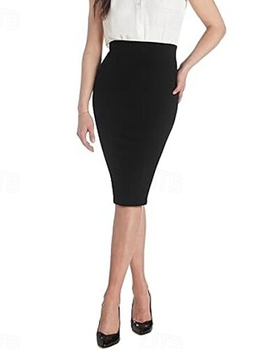  Retró 1950-es Rockabilly Hosszú hossz Ceruza szoknya Tömör szín Jelmez Női Álarcos mulatság Hétköznapi Hétköznapi viselet Zsúr Felnőttek Szoknya