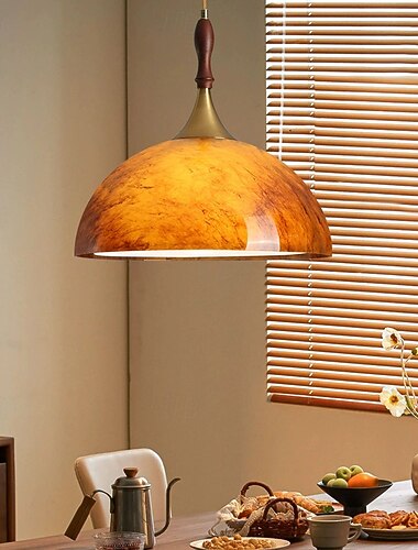  Scandinavische mini halfronde hanglamp in komvorm, moderne glazen amberkleurige eilandlamp, verstelbaar, 1 lichtpunt, E26/E27 fitting, hanglamp voor keuken en woonkamer, 110-240V