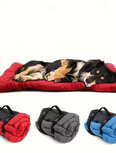  Colchoneta/almohada impermeable, plegable y portátil para mascotas, ideal para perros y gatos, para viajes al aire libre, camping y asientos de coche. Lavable y duradera.
