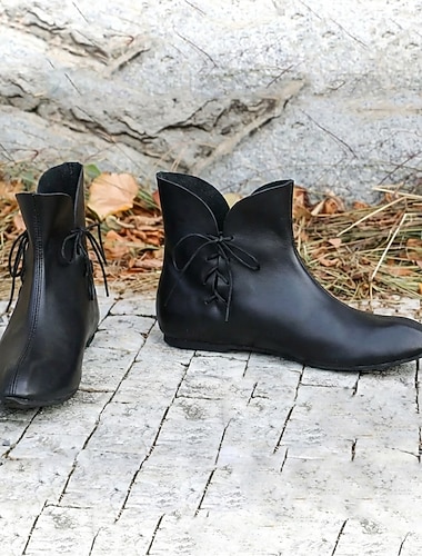  Retro Vintage Medieval Renascentista Sapatos Fantasia Homens Celta Pirata Dia Das Bruxas Carnaval Baile de Máscaras Mascarilha Festas & Noite Adulto Sapatos