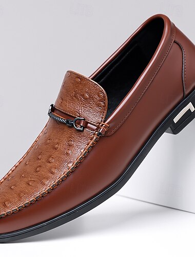  Bruine loafers voor heren, instappers, lichtgewicht, comfortabel, smart casual schoeisel voor heren, geschikt voor kantoor, zakelijke bijeenkomsten, banketten en alledaagse gentleman-stijl.