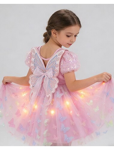 Princesse Animal Robe Costume de cosplay Tenues Film Mignon Tutu Lumière LED for Fille Enfant Mascarade Semaine du livre Quotidien Soirée Comic-Con