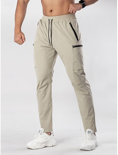  Voor heren Hardloopbroeken Sportbroek Casual broeken Trekkoord Zak Broeken / Regenbroek / Overbroek Dagelijks Buiten Sport Zomer Lente Herfst Sneldrogend Vochtregelerend Sportschooltraining Voor