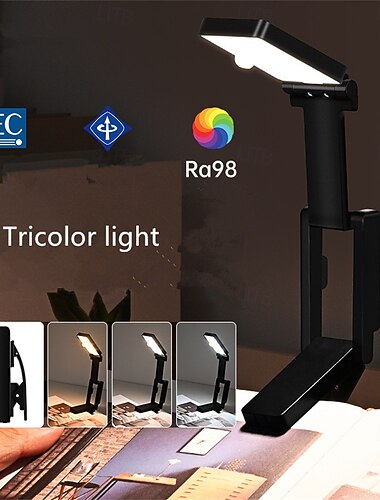  1 Stück 2 Stück tragbare, faltbare Lampe mit USB-Ladeanschluss, faltbare LED-Schreibtischlampe, energiesparende, wiederaufladbare LED-Leseleuchte