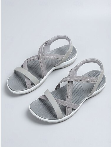  Sandali da donna leggeri e comodi con suola antiscivolo imbottita e cinturini regolabili, eleganti sandali estivi da passeggio per donna, perfetti per viaggi, spiaggia, escursioni e per l'uso