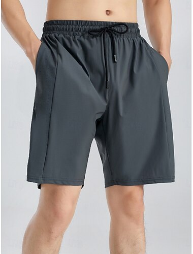  Herren Laufshorts Sportshorts Fitnessshorts Kordelzug Tasche Shorts Lässig Täglich Outdoor Sommer Frühling Schnelltrocknend Leicht Feuchtigkeitsableitend Fitnesstraining Laufen Outdoor Normale