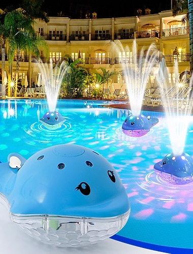  luce di proiezione RGB a forma di delfino ricaricabile di tipo C, lampada galleggiante per piscina, luce LED subacquea per fontana, laghetto, acquario, vaso – illuminazione ambientale decorativa a