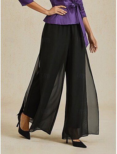  Naisten Leveä reisi Tyylikäs Täyspitkä Keskivyötärö Elastinen Kausaliteetti Päivittäin Musta Kesä Kevät Syksy Talvi Normaali