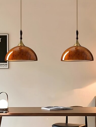  Nordycka mini lampa wisząca w kształcie półkola, nowoczesna, szklana, bursztynowa, wyspa, regulowana, 1 światło, e26/e27, wisząca lampa sufitowa do kuchni i salonu, oświetlenie 110-240 V