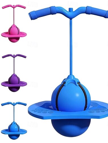  Bola pula-pula com alça para crianças, plataforma de equilíbrio com apoio para os pés antiderrapante, brinquedo para brincadeiras ativas em ambientes internos e externos, coordenação motora &Treinador
