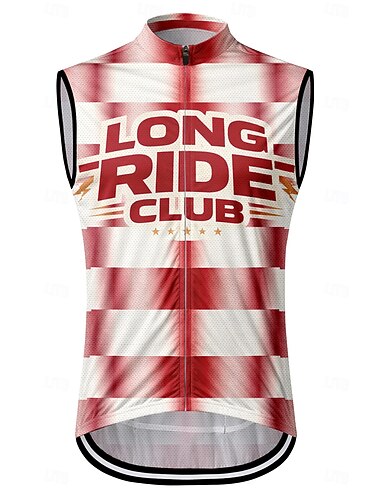  Herren Fahrradweste Radtrikot Geometrisch Lustig Ärmellos Fahhrad Weste / Gilet Weste Oberteil mit 3 Gesäßtaschen Schnelltrocknend Rückentasche Feuchtigkeitsableitend Atmungsaktiv Sport Rote