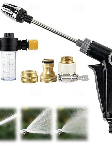  Convierte cualquier manguera en un chorro de agua a alta presión para limpieza, nuevo chorro de agua a presión Power Jet 2026 con boquilla de manguera de alta presión, césped multifuncional