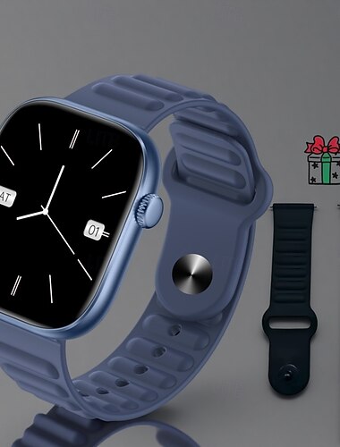  Smartklocka för män och kvinnor med 2 armband, fitnesstracker med sömnmonitor, gör-det-själv-urtavla 1,83" pekskärm, aktivitetsmätare för Android iOS-telefoner