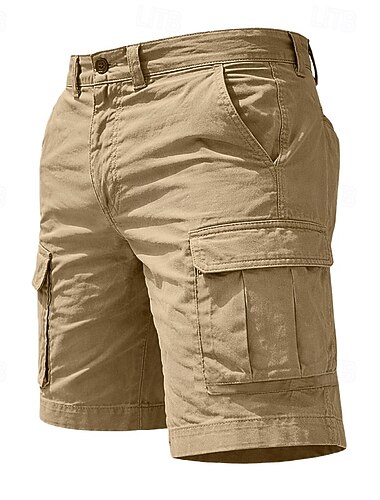  Herren Cargohose Cargohosen Cargo-Shorts Shorts Freizeitshorts Tasche Einfach Über dem Knie Lässig Outdoor Streetwear Mode Streetwear Cachi scuro Schwarz Unelastisch