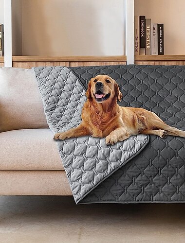  Capa protetora impermeável para sofá de animais de estimação, dupla face, resistente a pelos, antiaderente, para móveis de cães e gatos. Lavável.