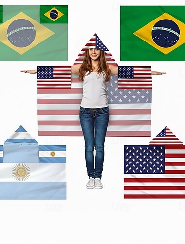  Partido Mundial de Fútbol 2026 Capa Fútbol Futbol Fútbol Americano Adulto Unisexo Partido Partido de fútbol Disfrazarse