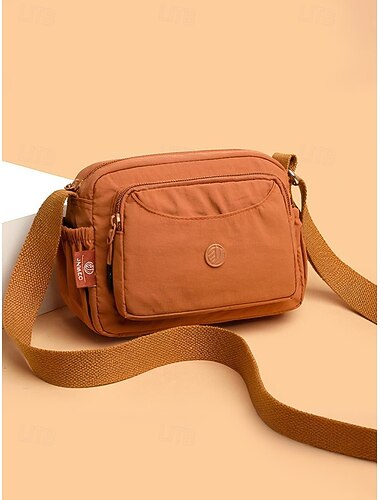  女性用防水ナイロン製クロスボディバッグ、多機能大容量、調節可能なショルダーストラップ、スタイリッシュなアウトドア、ビーチバケーション、ハイキング、普段使いのカジュアルハンドバッグ