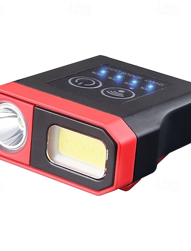  verstellbare Stirnlampe für Angelmützen, helles COB-Nachtlicht, Clip-on-Kopfhörer für Stirnlampen, USB-wiederaufladbar, freihändig